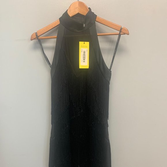 Karen Millen Black Tassel Dress With Tags - Picture 1 of 4